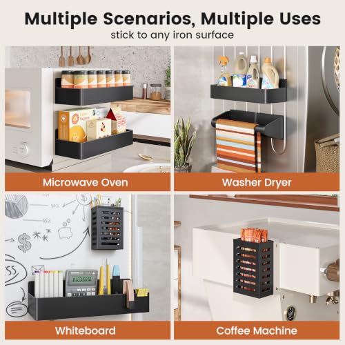 Magnetic Spice Rack for Refrigerator Black, 7 Pack - view 6