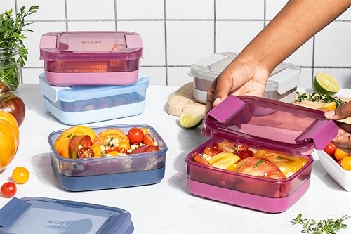 3.7 Cup Plastic Meal Prep Containers, 10 Pc, 5 Pack, Elderberry - view 2