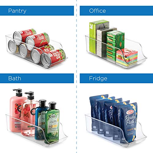 Set Of 6 Refrigerator Organizer Bins - Stackable Fridge Organizers for Freezer, Kitchen, Countertops, Cabinets - Clear Plastic Pantry Storage Racks - view 5