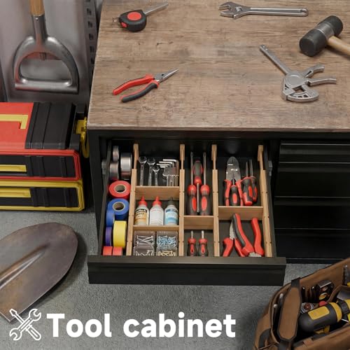 Bamboo Drawer Dividers, Expandable Kitchen Drawer Organizer - view 5