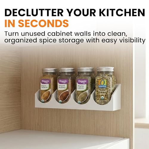 Square Spice Rack Organizer for Kitchen Cabinets – Multi-Compartment Storage System | Easy Screw-Mount Installation | Space-Saving Cylindrical Container Holder for Pantry - view 2