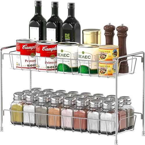2-Tier Countertop Spice Rack Organizer, Chrome