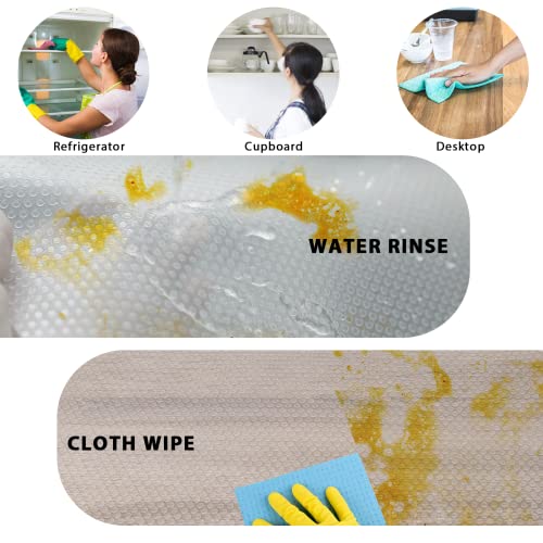 7PCS Shelf Mats Refrigerator Liners Washable Refrigerator Pads Fridge Mats Drawer Placemats Home Kitchen Gadgets Accessories Organization for Top Freezer(White) - view 3