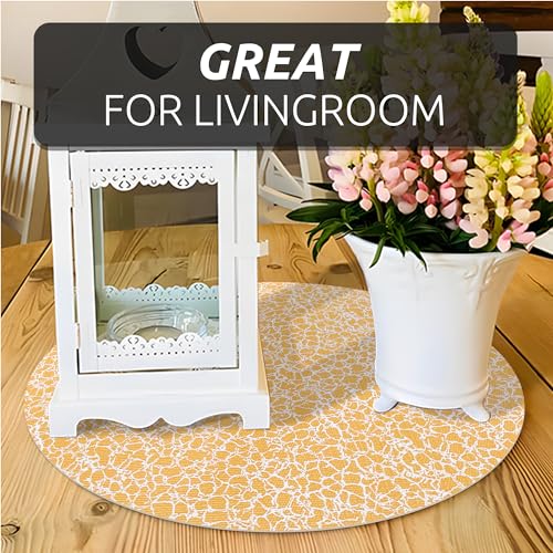 12X120 Inch Shelf Liner with Scissor & Tape Measure for Kitchen Cabinets, PVC Drawer Liner for Dresser Non-Slip Bathroom, Non-Adhesive Cabinet Liner Washable (Orange Crack) - view 5