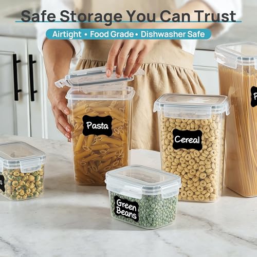 Airtight Food Storage Containers with Lids, 24 pcs, Gray - view 4