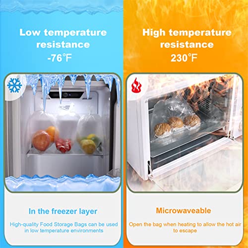 Food Storage Bags, 1 Roll 16 x 20 Plastic Produce Bag on a Roll Fruits, Vegetable, Bread, Food Storage Clear Bags, 350 Bags - view 4