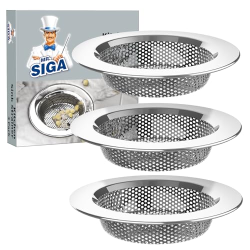 Kitchen Sink Strainer, Stainless Steel Sink Drain Strainer, 3 Pack