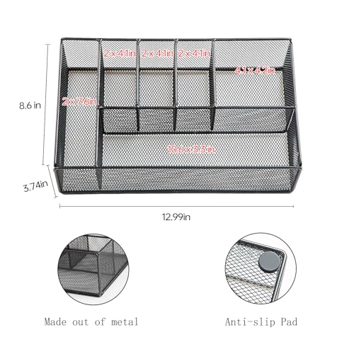 Paper Plate Organizer for Countertop, Metal Silverware Caddy for Cup, Napkin, Fork, Spoon, Paper Plate and Utensil Holder, Cutlery Caddy for Party, Camping, Picnic (Black) - view 7