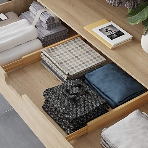 Bamboo Expandable Drawer Dividers – Fits 16.6"–22" Drawers, 2" High, Set of 4 | Spring-Loaded Bamboo Separator for Kitchen Island, Bathroom Vanity & Dresser Drawers - view 4