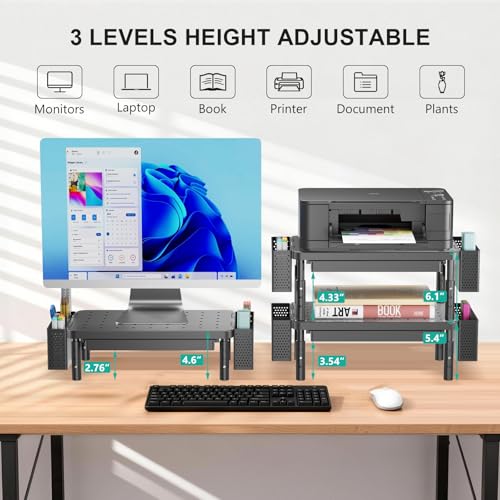Computer Monitor Stand with Storage and Pen Holder - view 2
