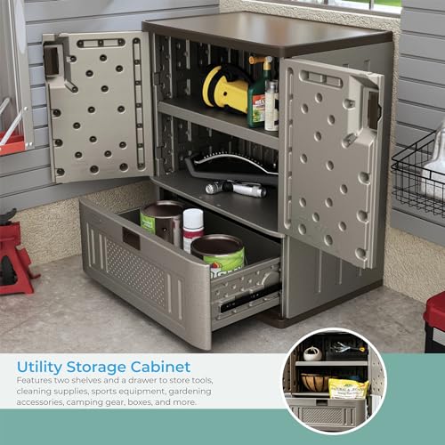Base Storage Cabinet, Lockable Single-Drawer Organizer, Platinum - view 4