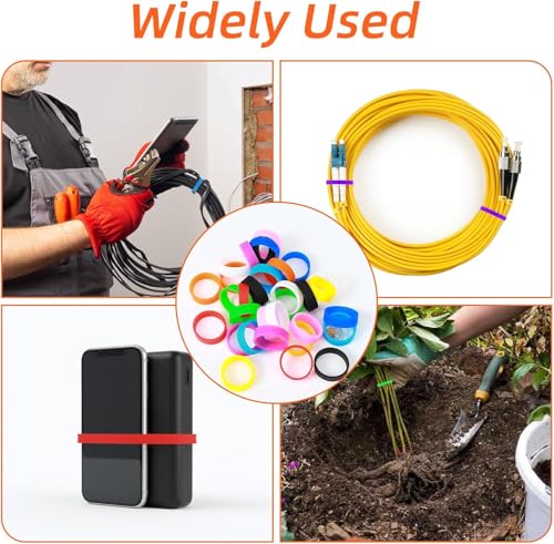 50 PCS Silicone Rubber Bands Set, High Elasticity Reusable Elastic Bands 20x7mm, Colorful Durable Bands for Cable Management, DIY Crafts, Office Supplies, Kitchen Storage and Outdoor Gear - view 7