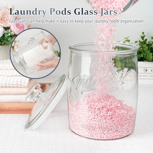 1 Gallon Glass Cookie Jar with Airtight Lid, Wide Mouth Canister - view 5