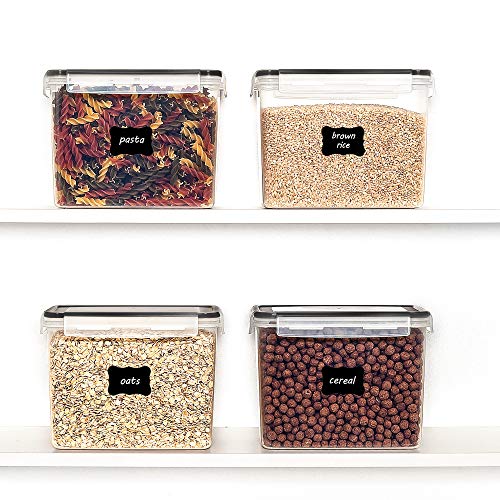3.6L Food Storage Containers, 4 PCS, Black - view 3
