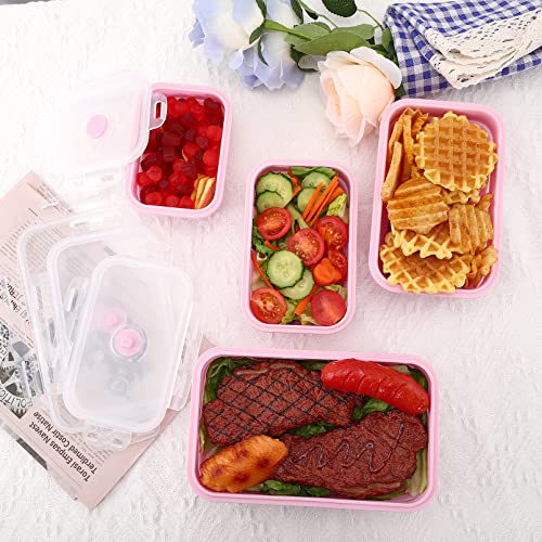 3 Set Silicone Food Storage Containers With Lids, Lunch Box - view 4