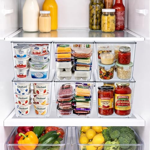Clear Storage Bins with Lids for Kitchen (Extra Large, 8 Pack) - view 4