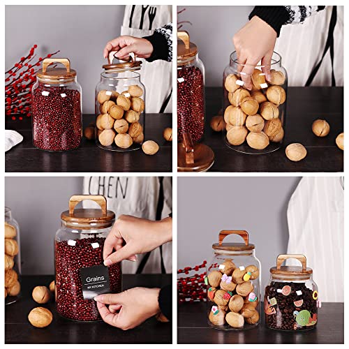 Canister Set of 2, Glass Kitchen Canisters - view 3