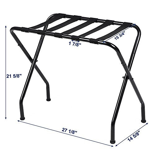 Portable Folding Travel Luggage Rack Collapsible Metal Suitcase Stand Rack Compact Closet Luggage Baggage Shelf Organizer for Guest Room Home Hotel - view 7