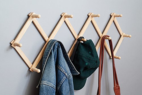 Expanding Beechwood Coffee Mug Wall Rack - view 3