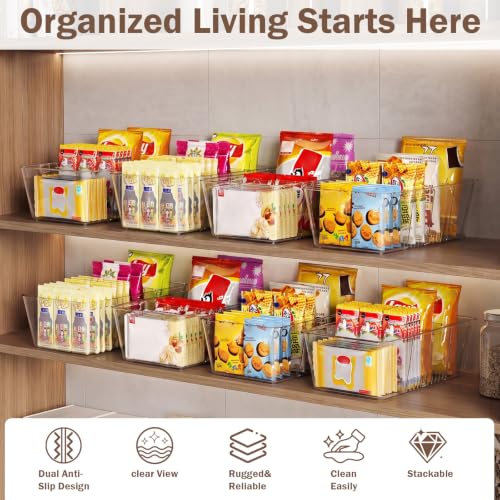 8 Pack Pantry Organization and Storage Bins with Removable Dividers - view 3