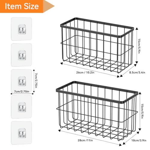 2-Pack Adhesive Cabinet Door Organizer, 5.9" Inside Cabinet Storage - view 3