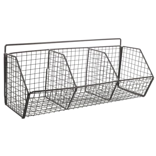 Black Carbon Steel Kitchen Wall Shelf Organizer Rack for Vegetables