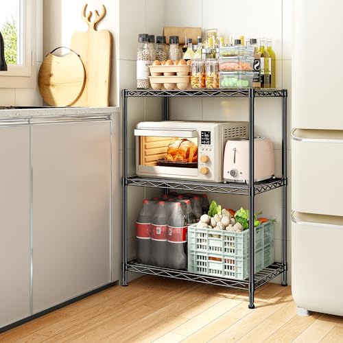 3-Tier Narrow Shelf Adjustable Storage Rack for Closet Bedroom - view 4