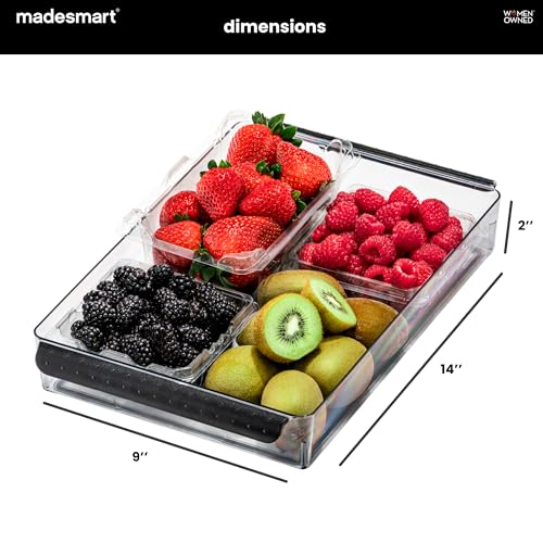 Fridge Large Shallow Fridge Bin, Clear Carbon - view 5