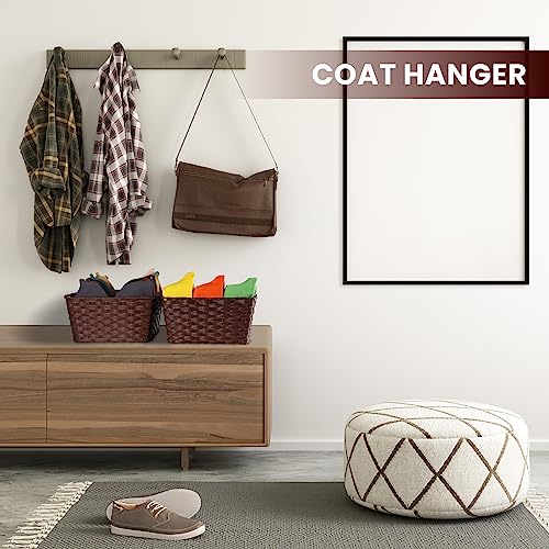 Wicker Storage Baskets, Baskets for Shelves, Toilet Paper, Woven Storage Baskets for Organizing, Brown, 12" x 12" x 6", 2-Pack - view 6