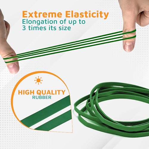 Rubber Bands Size 64, 3 1/2 in x 1/4 in, Green, 250-Count - view 3