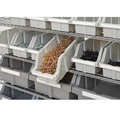 Commercial 7-Tier Platinum/Gray NSF 22-Bin Rack Storage System - view 3