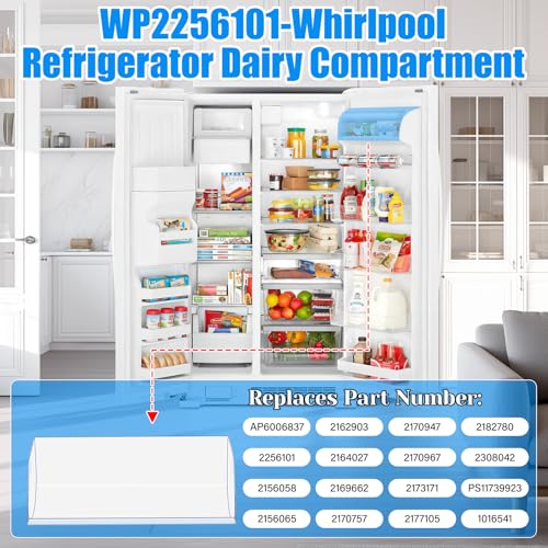 WP2256101 Refrigerator Dairy Bin Cover for Kenmore Refrigerator Door Shelf - view 3
