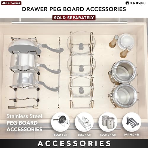Wood Trim-to-Fit Drawer Peg Board Insert with Vinyl Coating - view 6