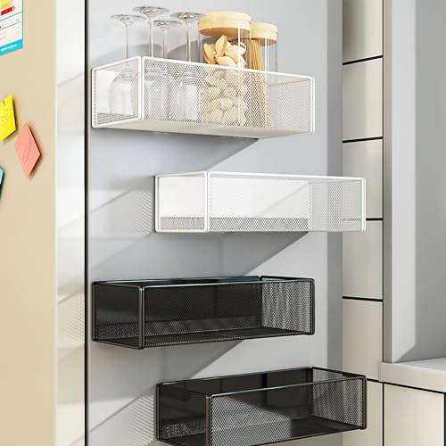 Magnetic Shelf Fridge Basket Bin for Washer Dryer Locker Whiteboard Cabinet - view 5