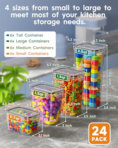 Airtight Food Storage Containers with Lids, 24 PCS, BPA-free - view 2