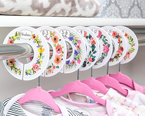 Kids Plastic Velvet Hangers for Closet, Children Non-Slip Hangers Dividers for Nursery Closet Organizer, Grey - Pack of 15 - view 2