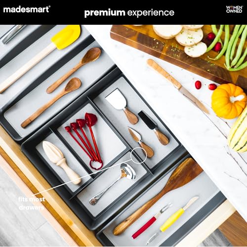 Classic 4 Compartment Drawer Organizer, Granite - view 2