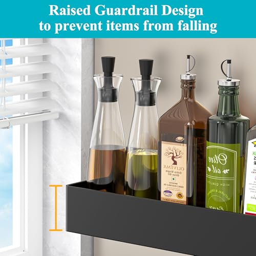 Upgrade Black Magnetic Spice Rack for Refrigerator, 4 Pack - view 7