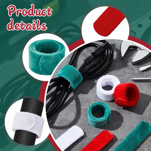 12 Pcs Christmas Wrapping Paper Roll Holder, Red Green White - view 4