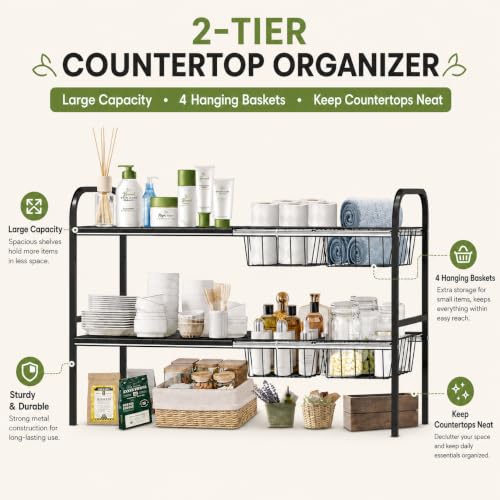 Expandable Under Sink Organizer, 17.32-30.31" Width For Kitchen Bathroom - view 4