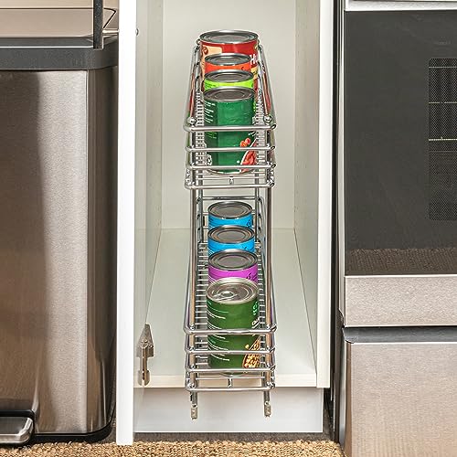 Chrome 2-Tier Sliding Cabinet Organizer, 5" - view 4
