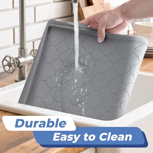 Waterproof Under Sink Mat 46" x 22", Thick Silicone Mat Cabinet Protector for Kitchen and Bathroom, Shelf Liner, Home Organizer and Storage, Multipurpose Tray for Gadgets and Essentials - view 4