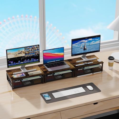 Computer Monitor Stand Riser with Drawer - view 6