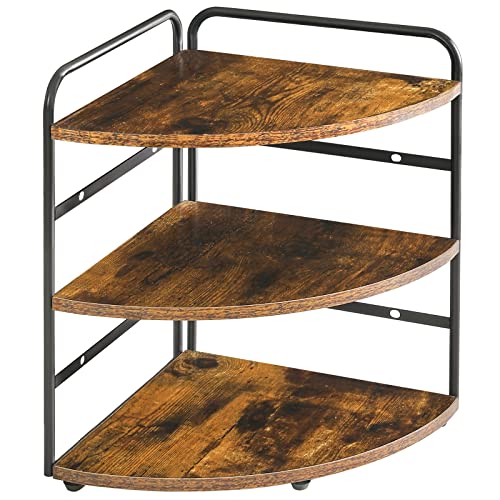 Corner Shelf,Wood Kitchen Spice Organizer,Brown TWJ002H