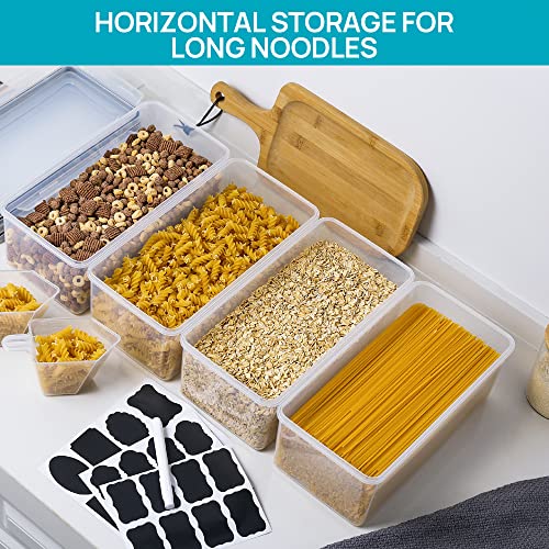 Pasta Storage Containers, 8 Pack, 3.2L Airtight Canisters - view 6