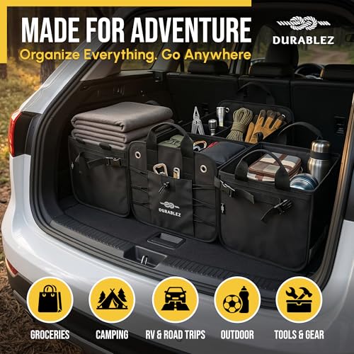Extra Large Car Trunk Organizer System, Modular & Collapsible, Black - view 3