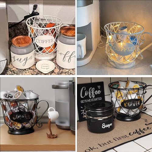 White Medium Coffee Pod Capsule Storage Holder for 35 K Cups Capacity K Cup Holder K Cup Organizer - view 5