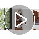 Corner Shelves Wall Cabinet Set of 3, Floating Corner Shelf Organizer with Sliding Doors, Fluted Wall Cabinet for Living Room, Bedroom, Office, Small Space, Walnut (Curved, 15.74“) - view 7