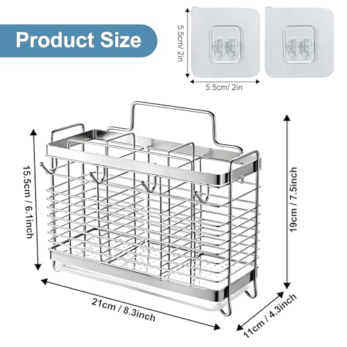 Utensil Holder, Kitchen Utensil Drying Rack with Drain Tray - view 3