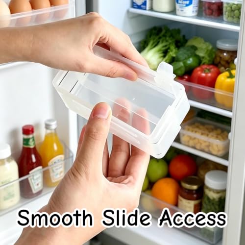 Refrigerator Door Organizer Bins, 2 Pack Fridge Storage Bins - view 3
